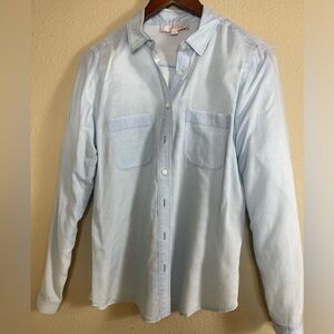 LOFT Pale Blue Women's Button-Down Shirt